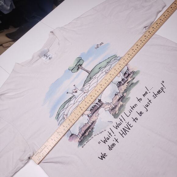 Vntg 80s Gary Larson Sheep graphic tee - Picture 7 of 8